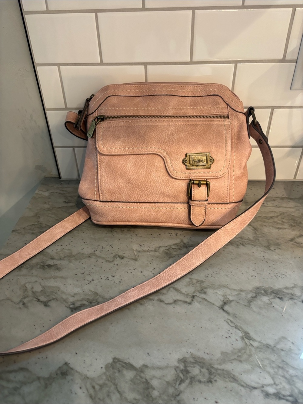 b.o.c. Blush Pink Crossbody Satchel